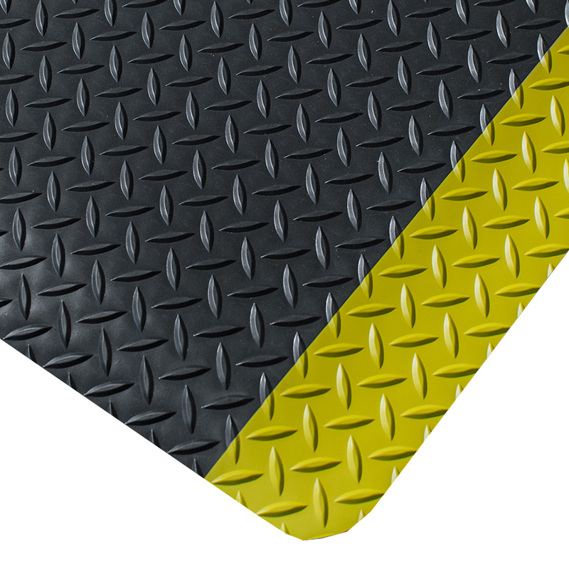 Kumfi Tough Anti Fatigue Mat 900mm X 6m Yellow And Black