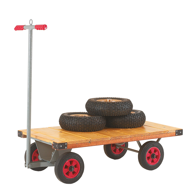 Click to view product details and reviews for Lightweight Platform Trucks With 150kg Capacity Steel Frame With Tubular Steel ‘t’ Handle.