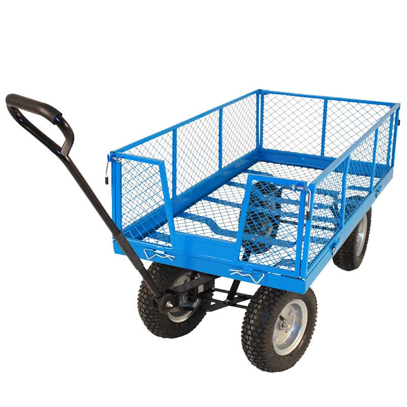 Click to view product details and reviews for Blue Mesh Platform Truck 360 X 1200 X 600mm Puncture Proof Tyres 400kg Capacity.