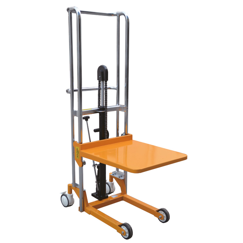 Hydraulic Mini Lifter Platform Stacker 400kg Cap Foot Operated 1580mm Max Platform Height Conforms To En1757 12001