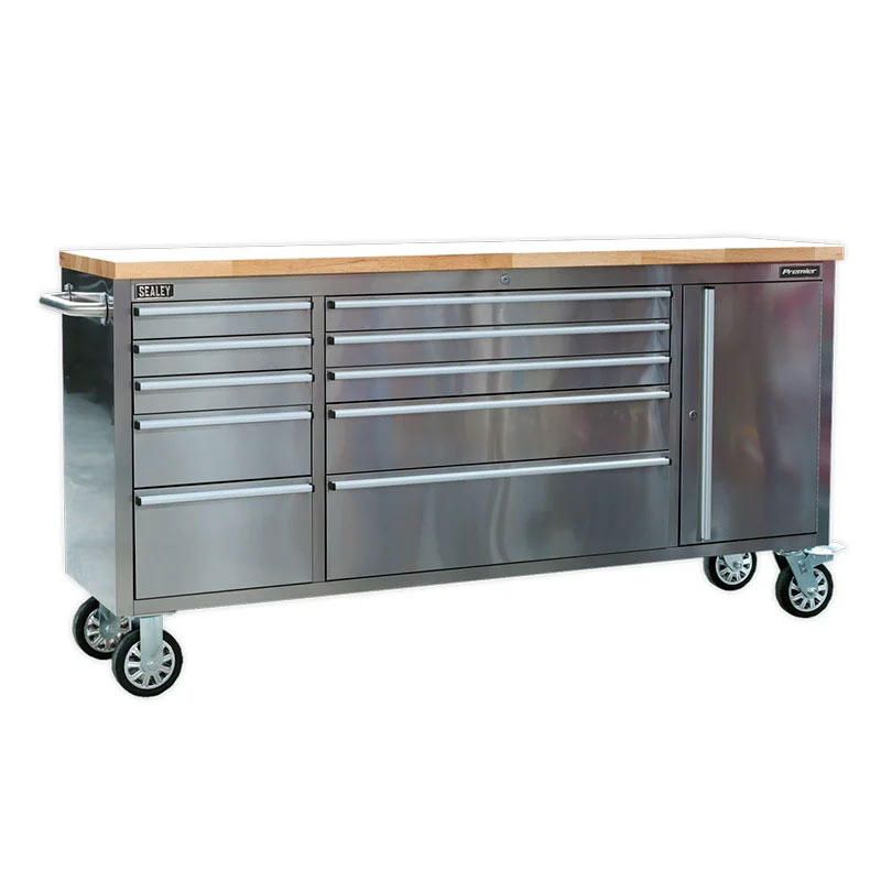 Click to view product details and reviews for Mobile Stainless Steel Tool Cabinet 10 Drawer With Backboard.