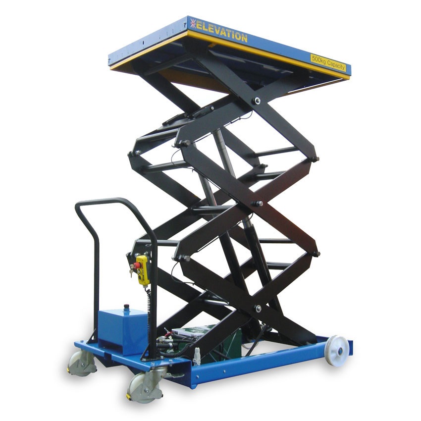 Mobile Triple Scissor Lift Tables 500kg cap