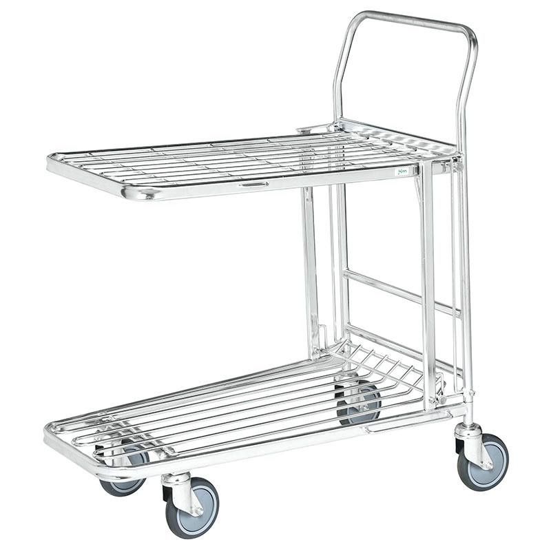 Click to view product details and reviews for Nesting Stock Trolley With Foldaway And Retractable Shelf.