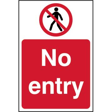 Click to view product details and reviews for No Entry Sign Self Adhesive Vinyl 600 X 400mm.