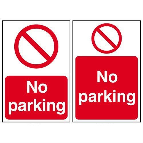 No Parking Sign Rigid 1mm Pvc Board 300 X 200mm