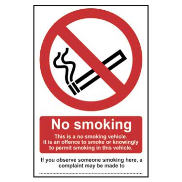 Click to view product details and reviews for No Smoking In This Vehicle Self Adhesive Sticky Sign 100 X 150mm.