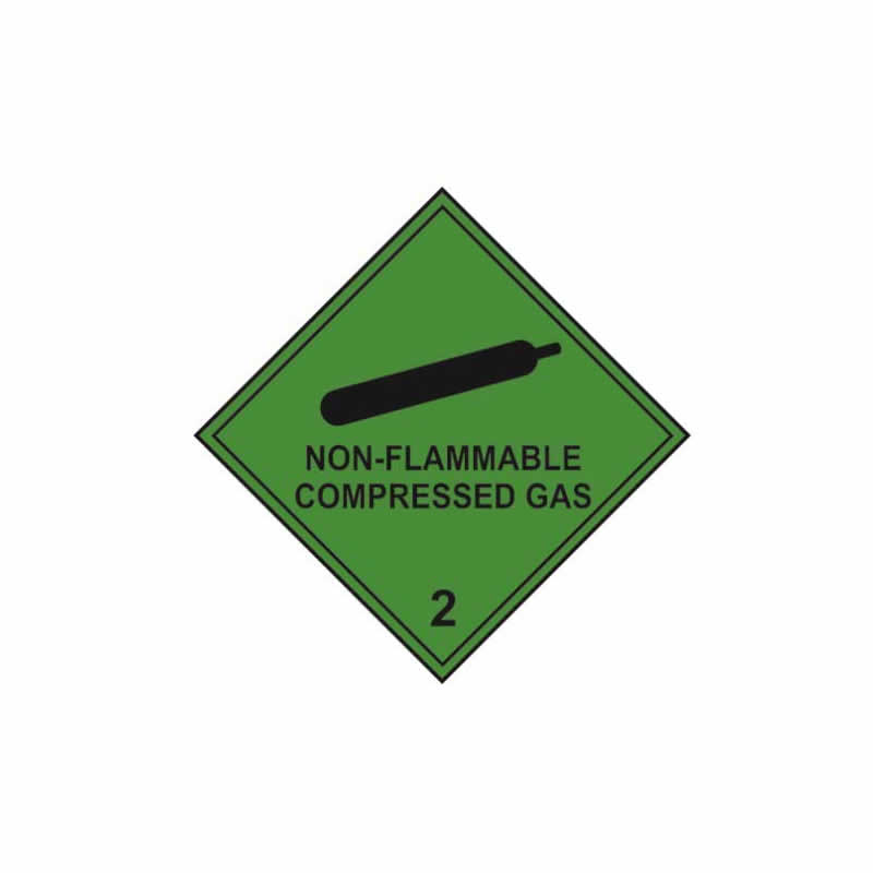 Non Flammable Compressed Gas Self Adhesive Sticky Diamond Label 200 X 200mm