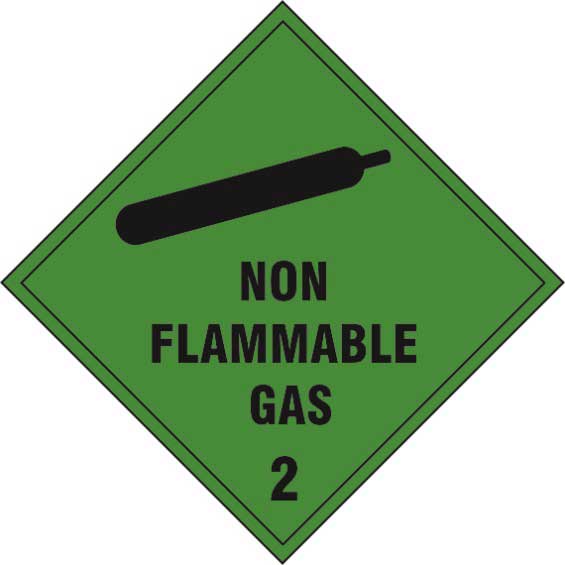 Click to view product details and reviews for Non Flammable Gas 2 Self Adhesive Diamond Label 200 X 200mm.