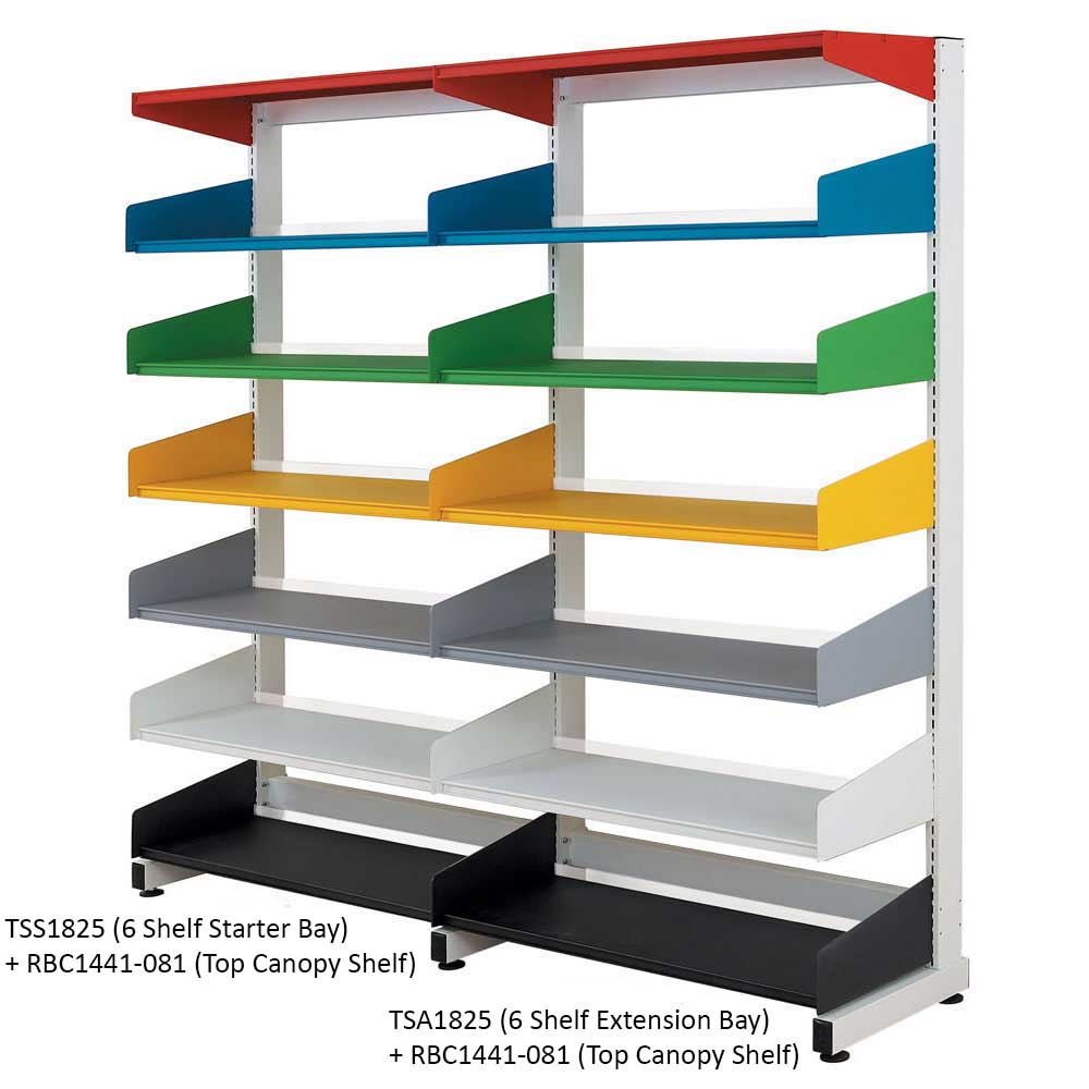 Office/Library Shelving Single Sided 900w