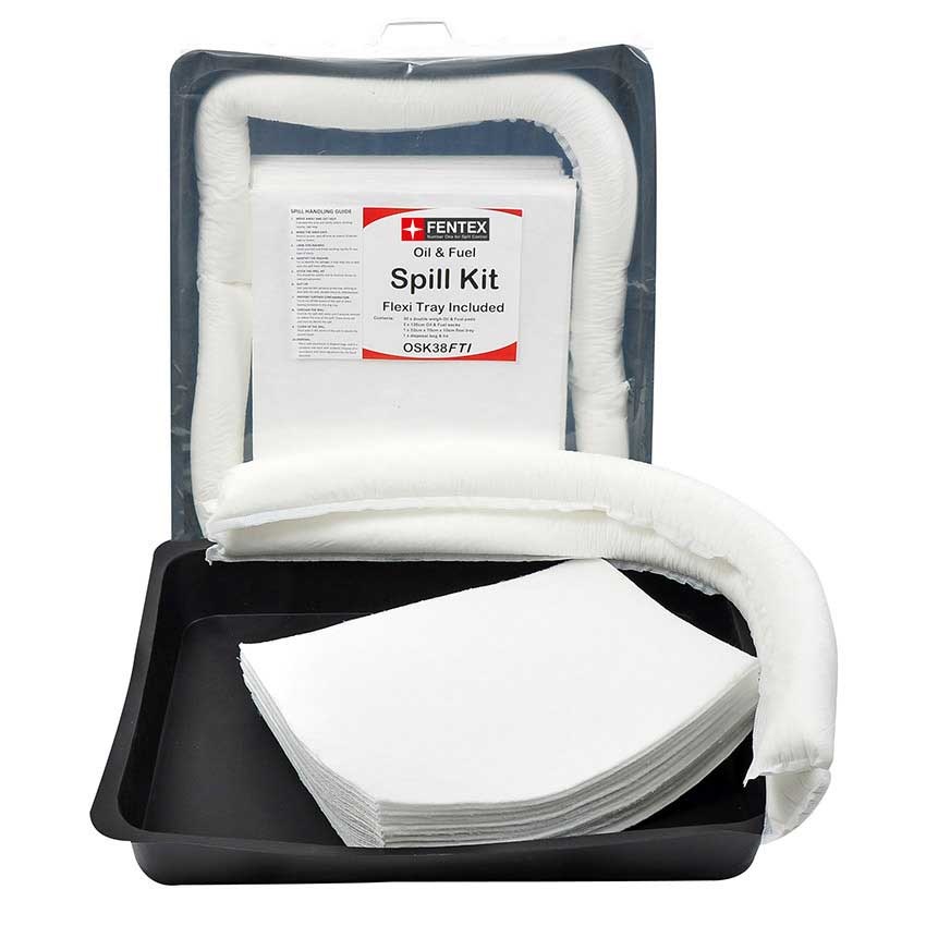 Oil & Fuel Spill Kits With Flexi-Trays