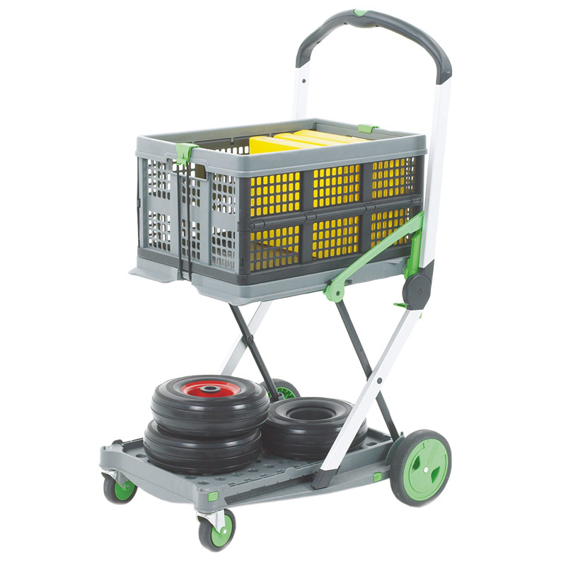 Plastic & Aluminium Folding Clax Trolley with Box