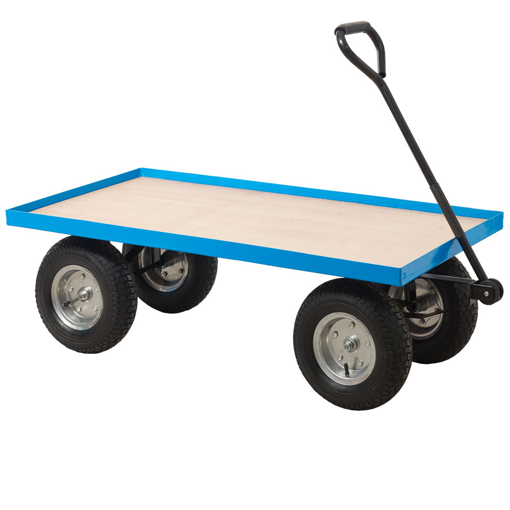 Ply Base Platform Truck Puncture Proof Wheels 1500mm X 750mm