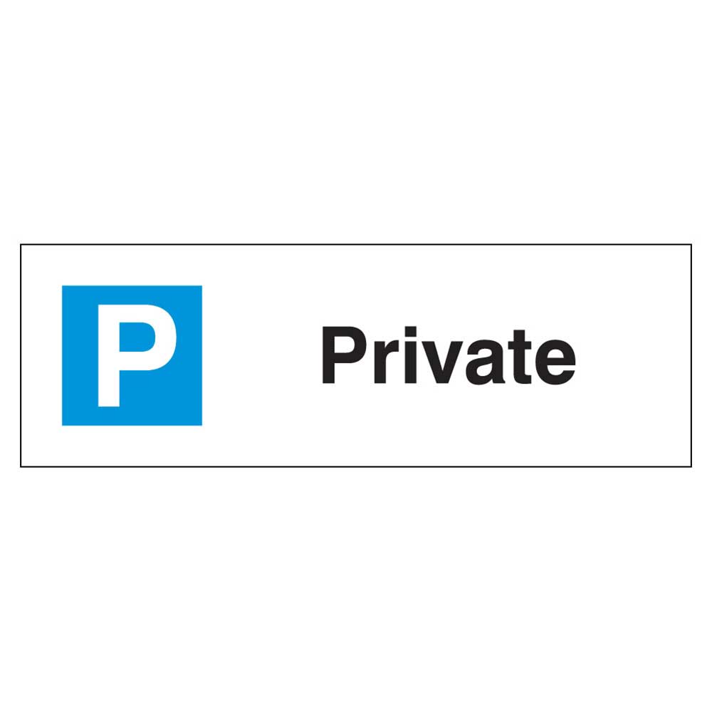 Click to view product details and reviews for Private Parking Sign Rigid 12mm Poly 200mm X 600mm.