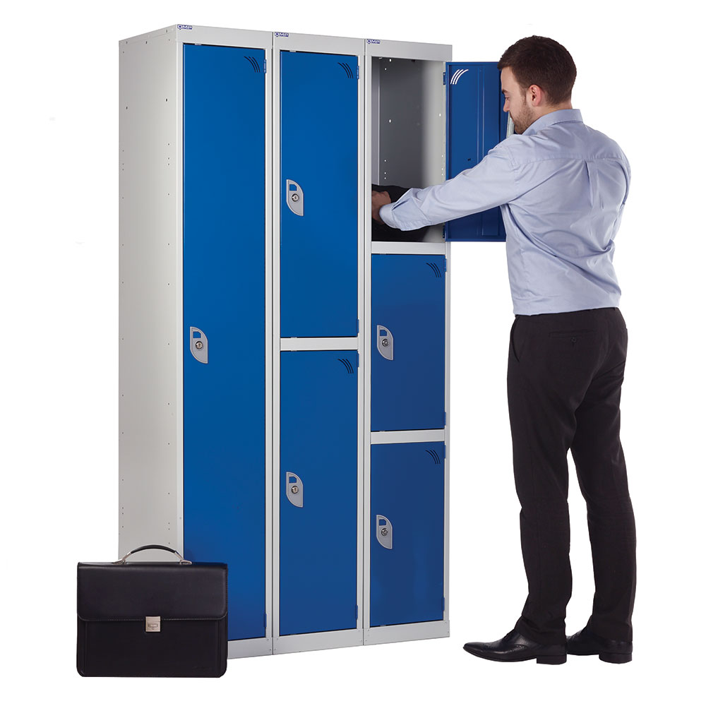 Secure Metal Locker 1800 x 300 x 300mm - 2 Compartments