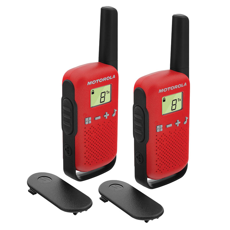 Click to view product details and reviews for Set Of Two Motorola T42 2 Way Walkie Talkie.