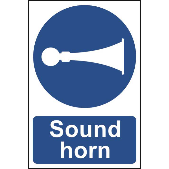 Sound Horn Sign 1mm Rigid Pvc Board 300 X 200mm
