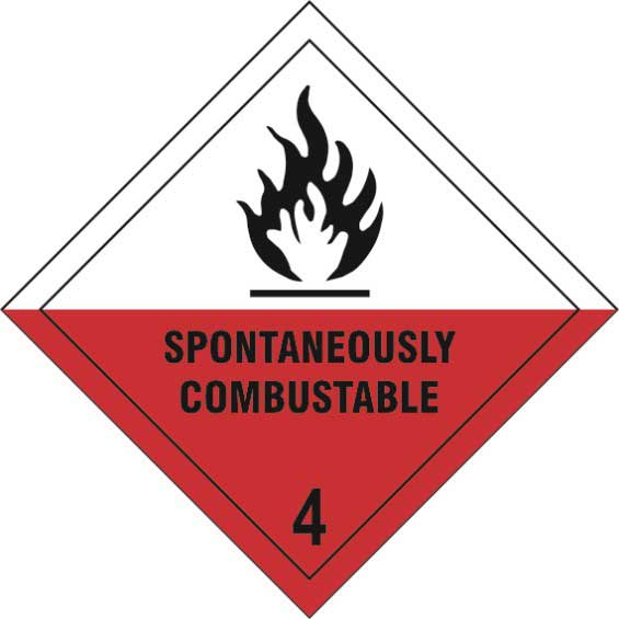 Click to view product details and reviews for Spontaneously Combustible 4 Self Adhesive Sign Diamond 200 X 200mm.