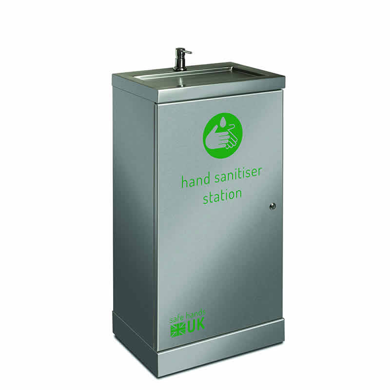 Click to view product details and reviews for Stainless Steel Hand Sanitiser Station Freestanding With Splashback.