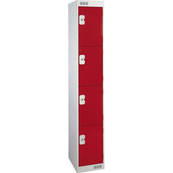 Standard 4 door Metal Lockers Nest of 3 - 1800 x 300 x 300mm