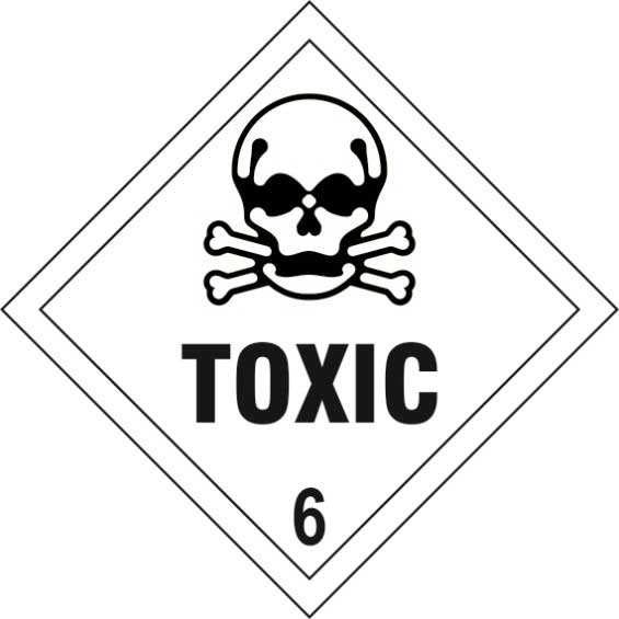 Toxic 6 Self Adhesive Diamond Label 200 X 200mm