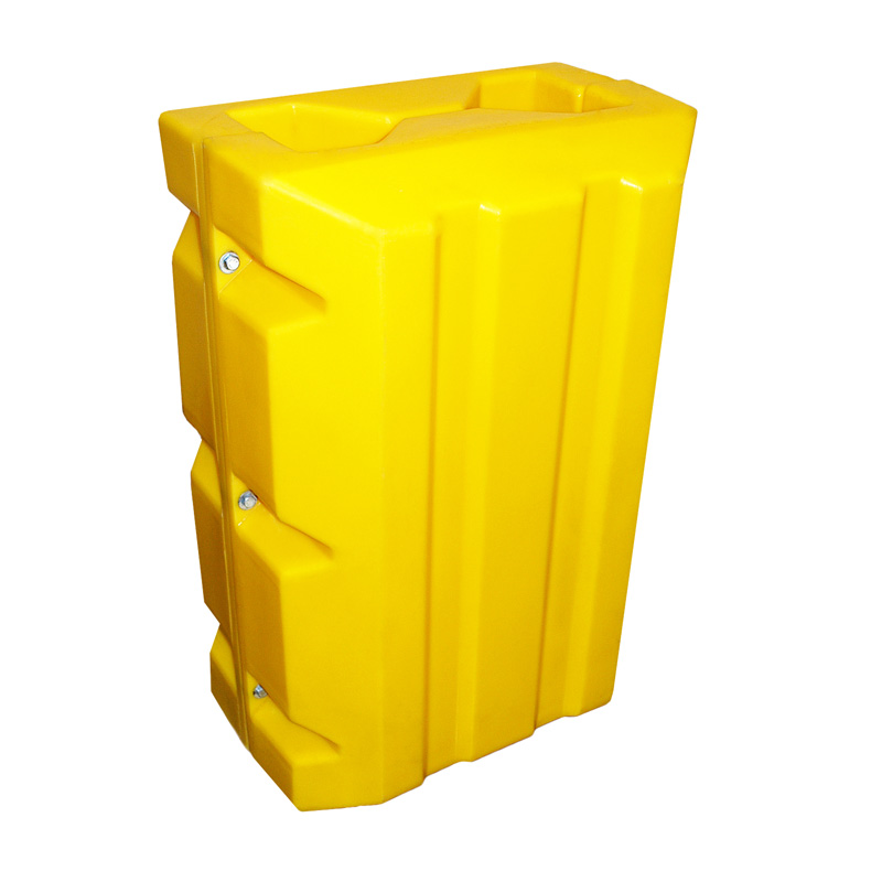 Universal Yellow Polyethylene Beam Protector - 945 x 490 x 515mm