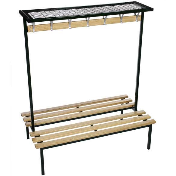 Evolve Duo Changing Room Bench with Mesh top shelf