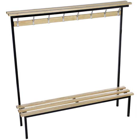 Evolve Solo Changing Room Bench with Wood top shelf