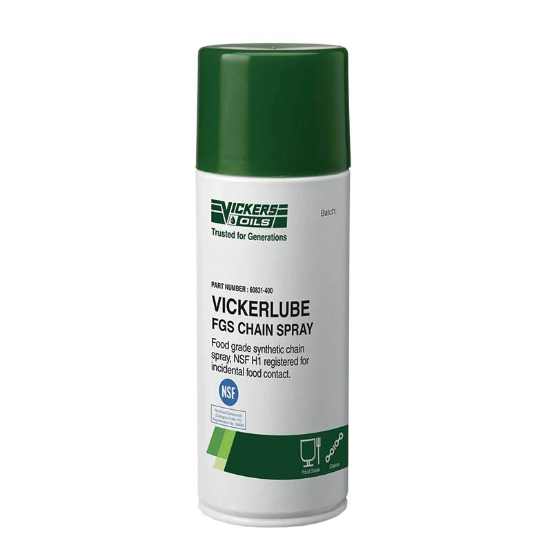 Click to view product details and reviews for Vickerlube Fgs Food Grade Synthetic Spray Chain Lubricant 400ml Nsf H1.