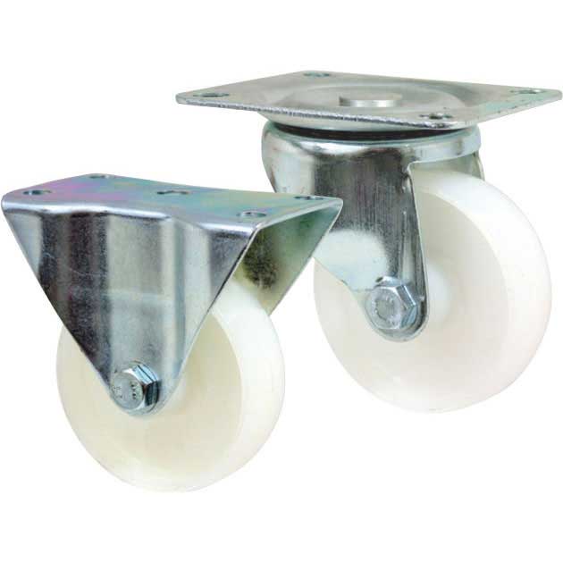 Click to view product details and reviews for 100 Dia White Nylon Castors Braked 250kg Cap.
