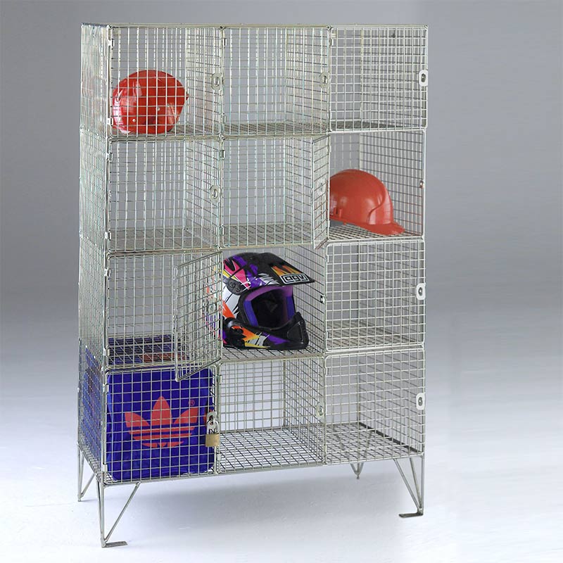 Wire Mesh Lockers with 20 Door Compartments 1515w x 305d