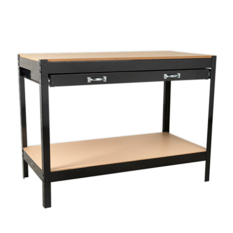 Sealey 100kg Workbench with 2 Drawers and Backboard - 1500/900 x 1215 x 605mm