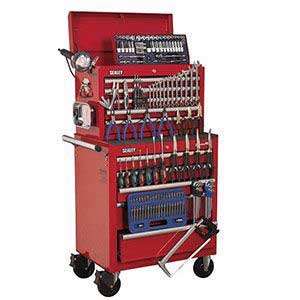 Sealey Superline Pro H/D 10 Drawer Combination Top Chest with 147pc Tool Kit 