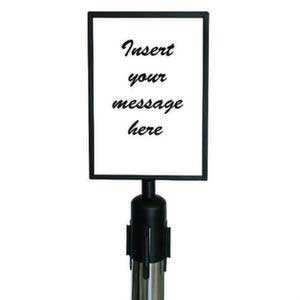 A4 Sign holder for Belt Barrier Posts