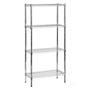  Eclipse Chrome Wire Shelving with 4 Shelves