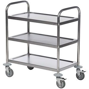 Economy Stainless Steel Trolleys with 2-4 Shelves