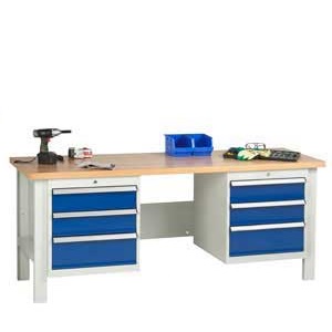 Industrial Workbenches with Drawers / Cupboards