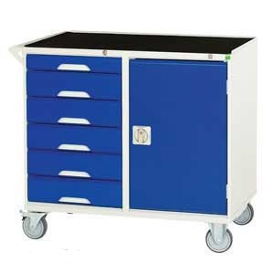 Bott Mobile Cabinet with 1 Cupboard and 6 Drawers - ESE Direct