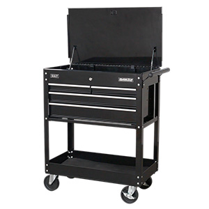  Mobile Tool & Parts Trolley with 4 Drawers & Lockable Top