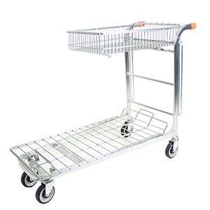 Nestable Stock/Cash & Carry Trolley with Integral Folding Basket