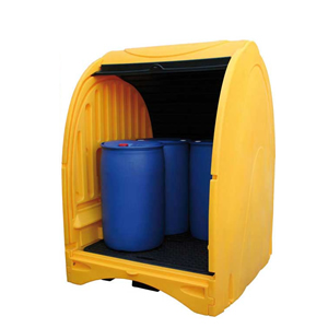 Outdoor Covered Drum Storage Unit