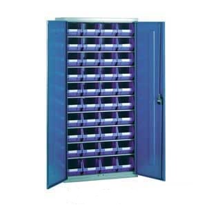 Steel Storage Cabinet with 40 plastic containers