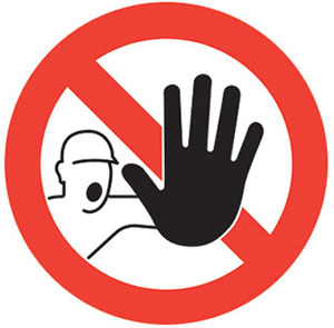 Man with Hand, Please Stop, Graphic Floor Marker with FAST Delivery ...