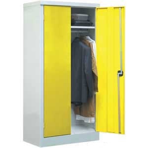 Workplace Clothing Cupboards with 1 Compartment & Clothes Rail