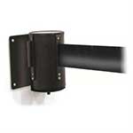 Black Wall Mounted Belt Barrier With Black Belt - 2.3m Belt