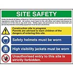 Multi-Purpose Site Safety Sign With 1 Warning, 2 Mandatory & 1 ...