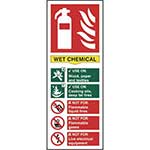 Wet Chemical Fire Extinguisher Sign - ESE Direct