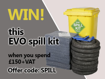 Win an EVO Spill Kit when you spend £150 at ESE Direct with code SPILL